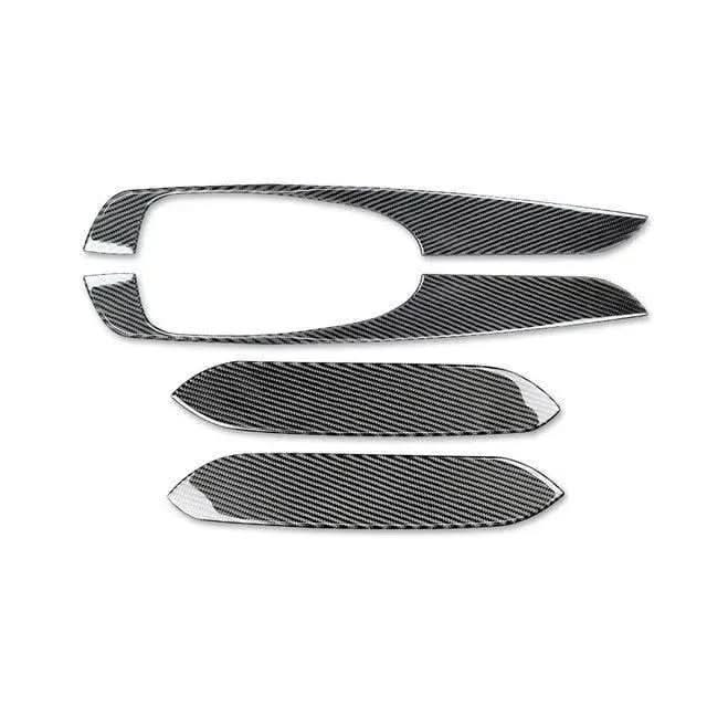 4pcs Carbon Fiber Armrest Panel Overlay for Dodge Challenger 2015-2023