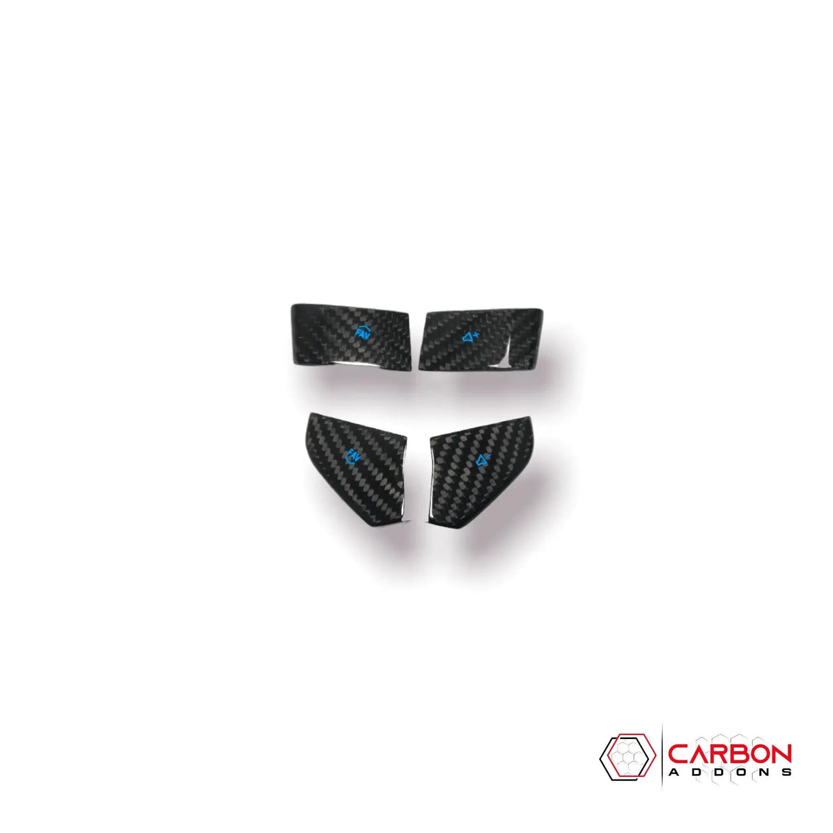 C8 Corvette Real Carbon Fiber Steering Wheel Volume Button Covers | Interior Upgrade (2020–2026)