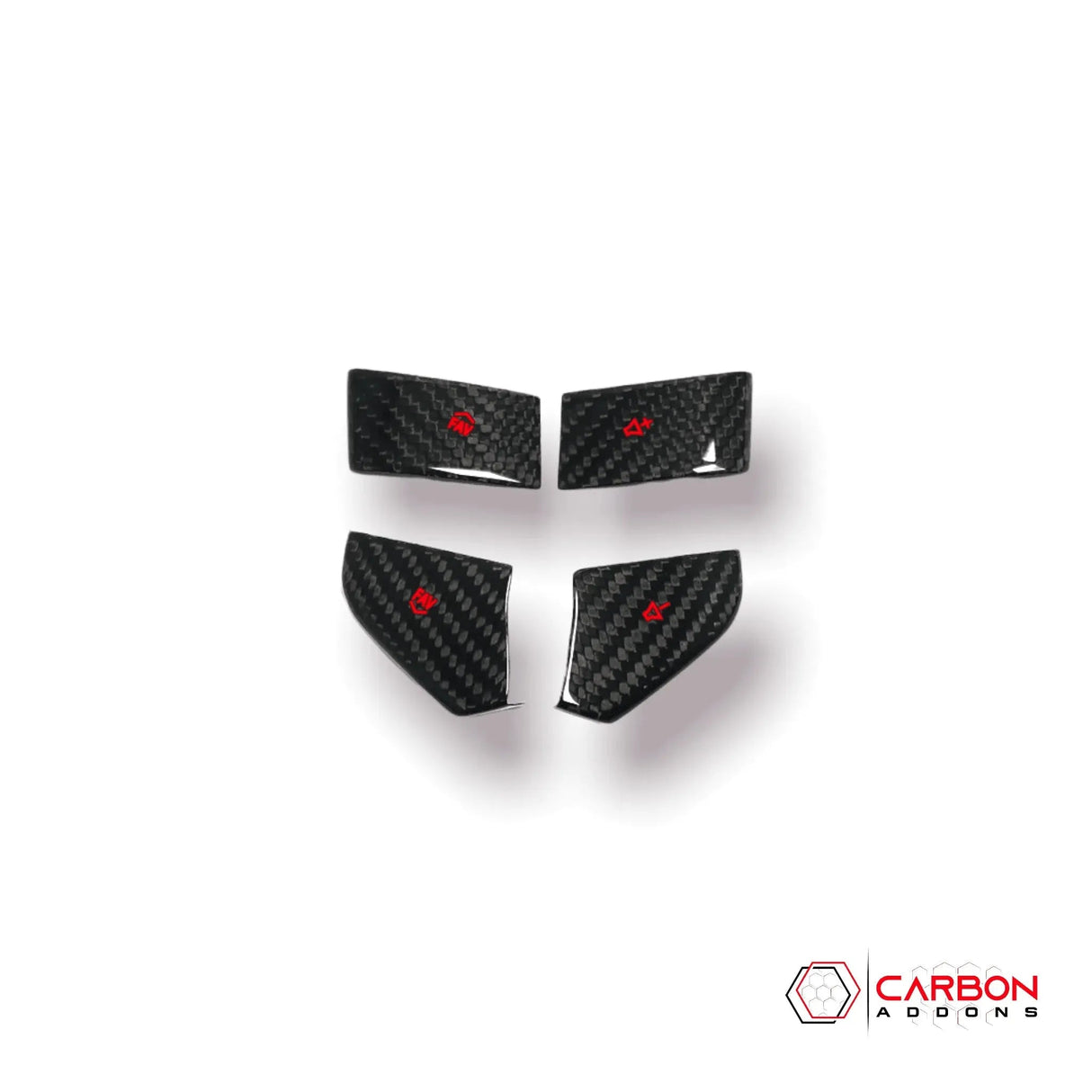 C8 Corvette Carbon Fiber Steering Wheel Volume Button Covers
