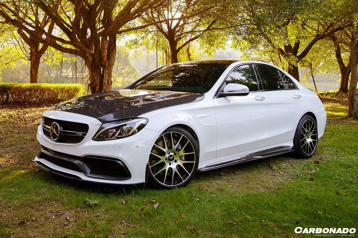 2015-2021 Mercedes Benz C-Class C63 AMG W205 Sedan PS Style Side Skirts