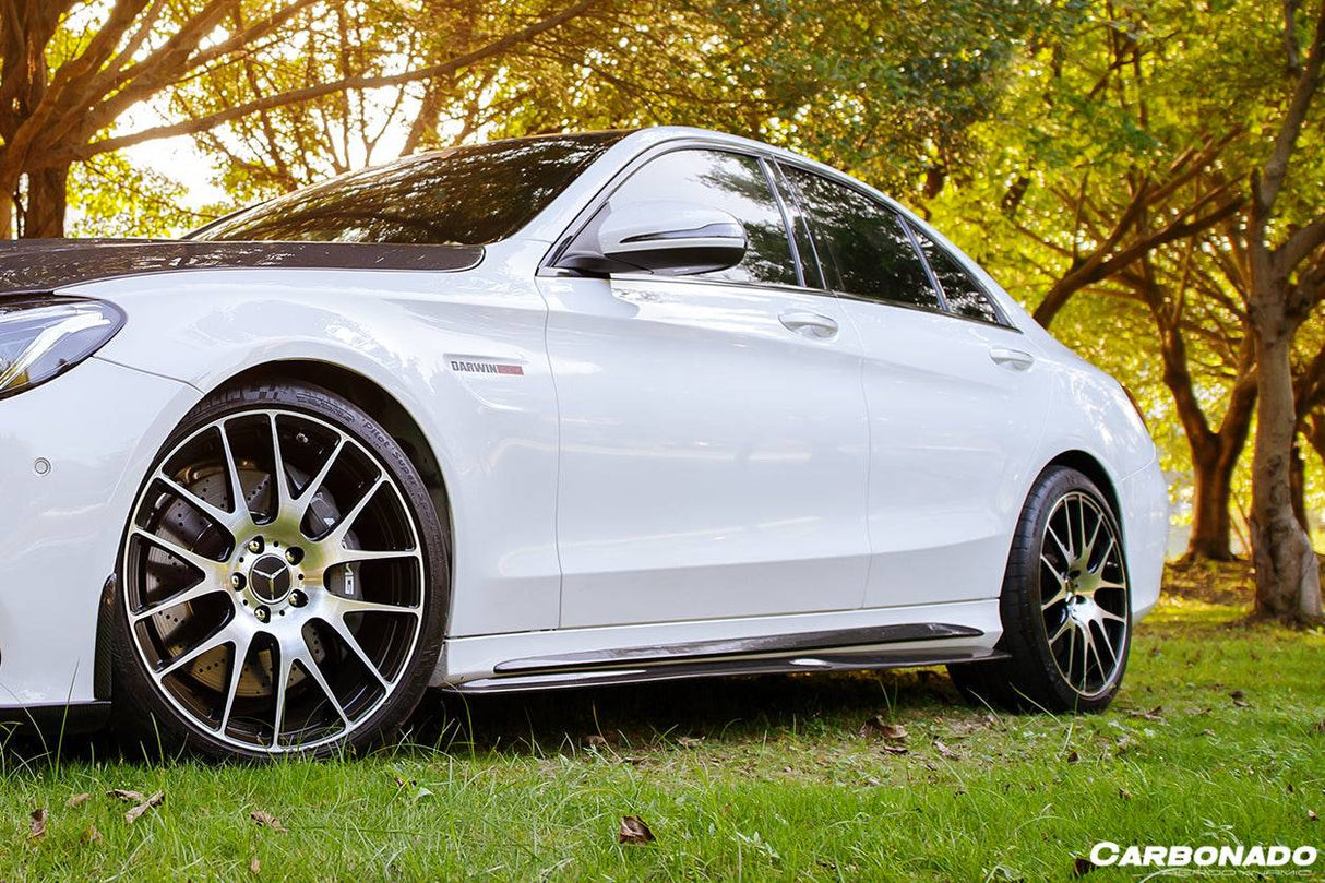 2015-2021 Mercedes Benz C-Class C63 AMG W205 Sedan PS Style Side Skirts