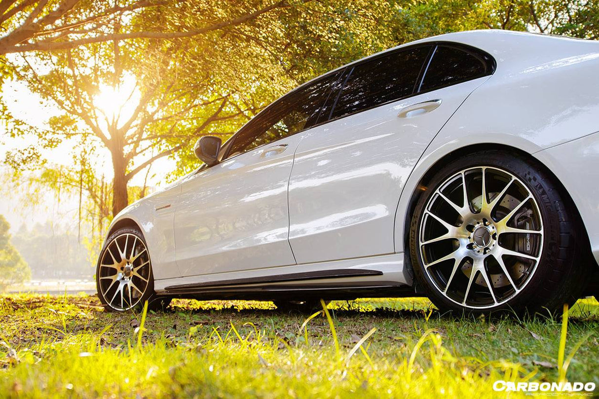2015-2021 Mercedes Benz C-Class C63 AMG W205 Sedan PS Style Side Skirts