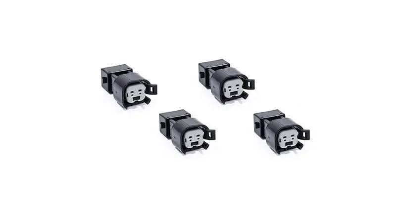 4x USCAR EV6 & EV14 Female to EV1 Male Fuel Injector Connectors Adapters VW AUDI