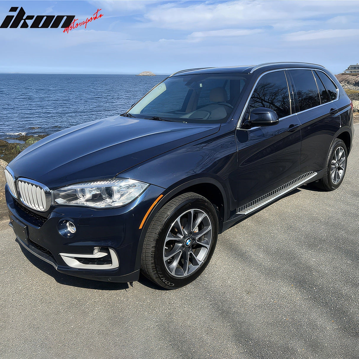 2014-2018 BMW X5 F15 OEM Style Silver Black Running Boards Aluminium
