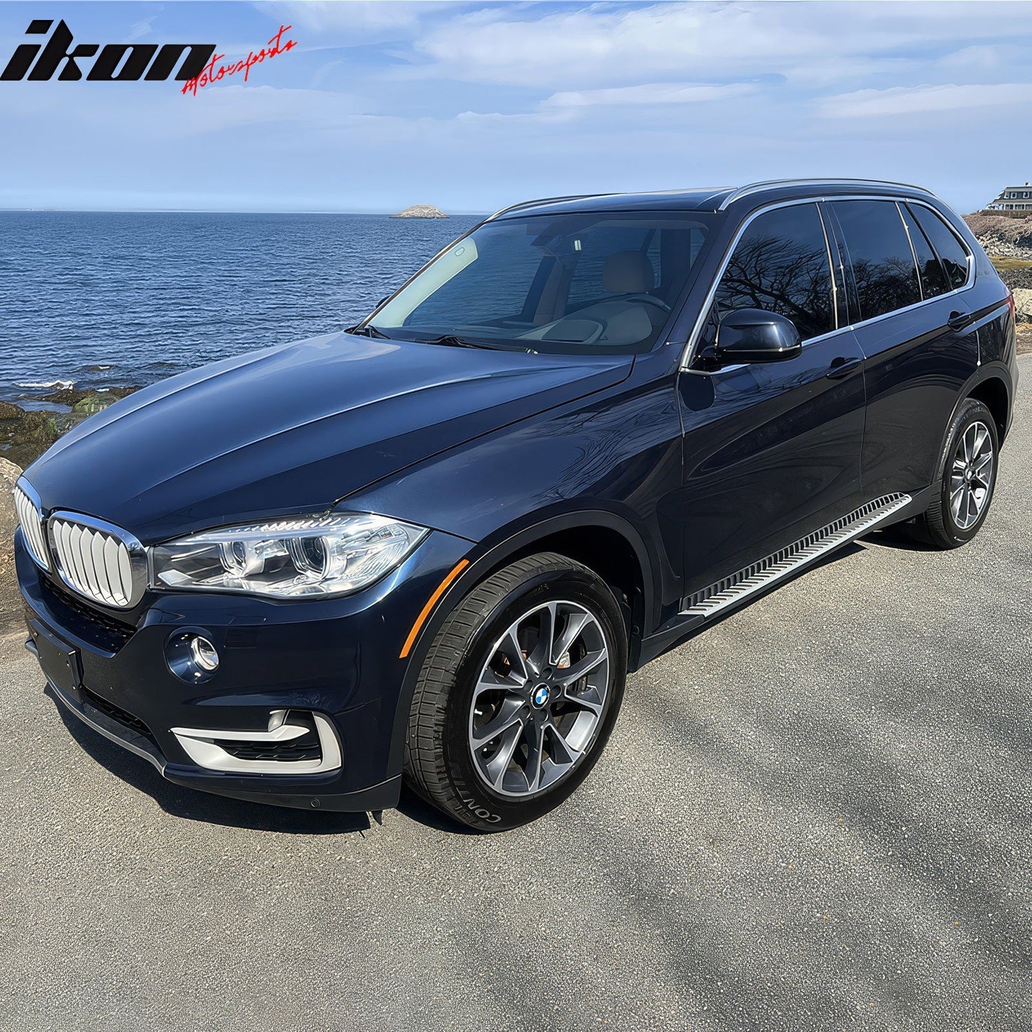 2014-2018 BMW X5 F15 OEM Style Silver Black Running Boards Aluminium