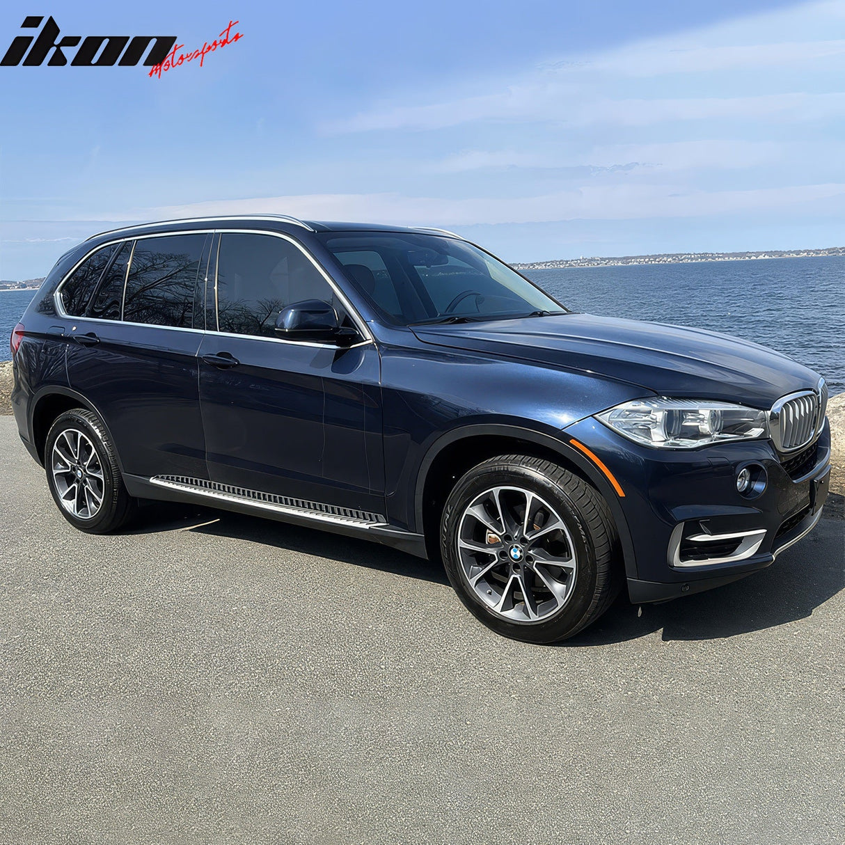 2014-2018 BMW X5 F15 OEM Style Silver Black Running Boards Aluminium