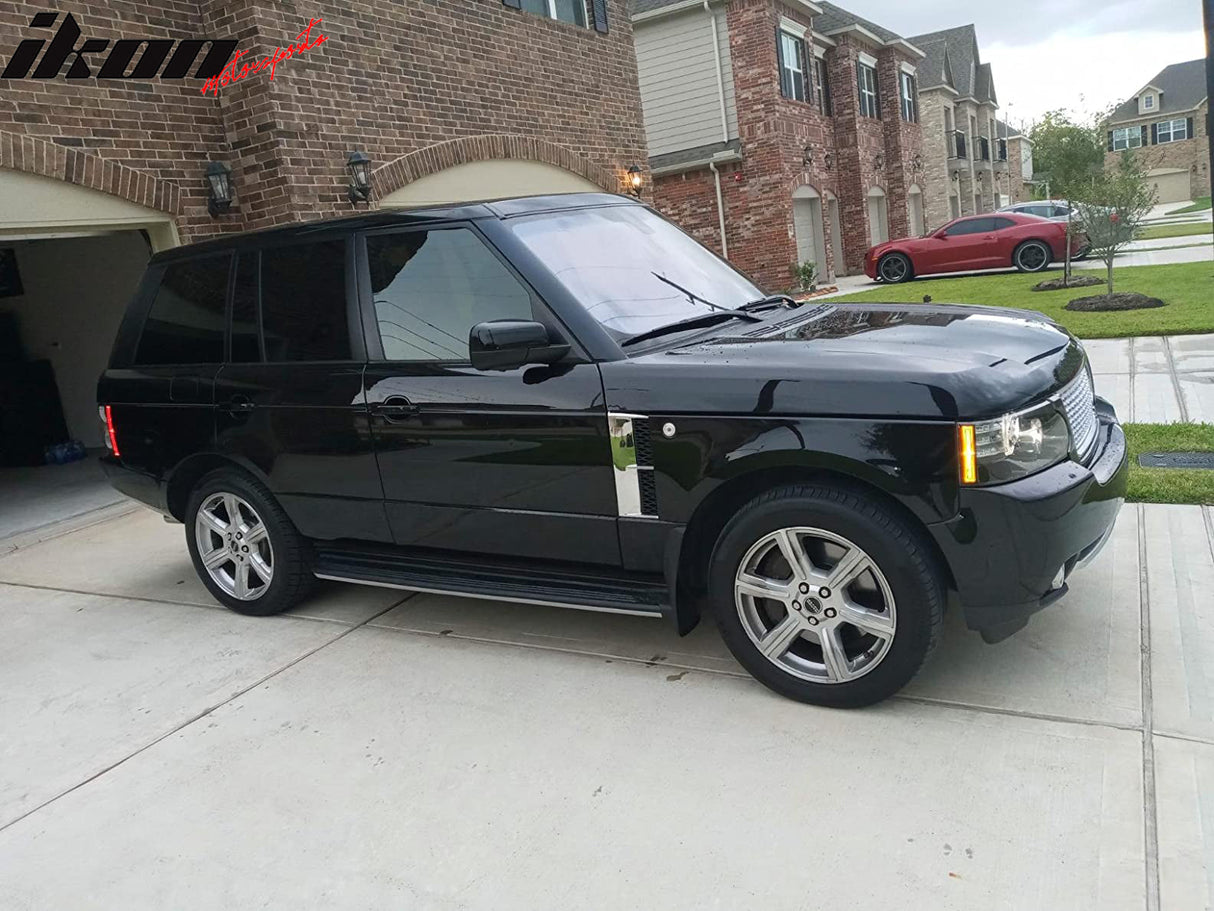 2003-2012 Land Rover Range Rover OE Silver Rubber Black Running Board