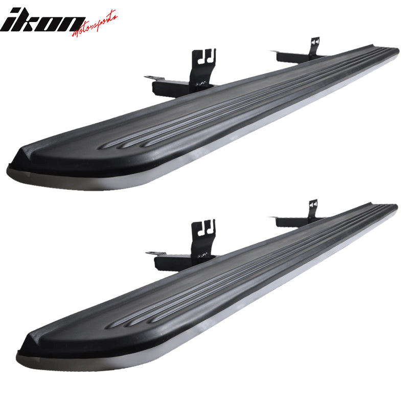 2003-2012 Land Rover Range Rover OE Silver Rubber Black Running Board