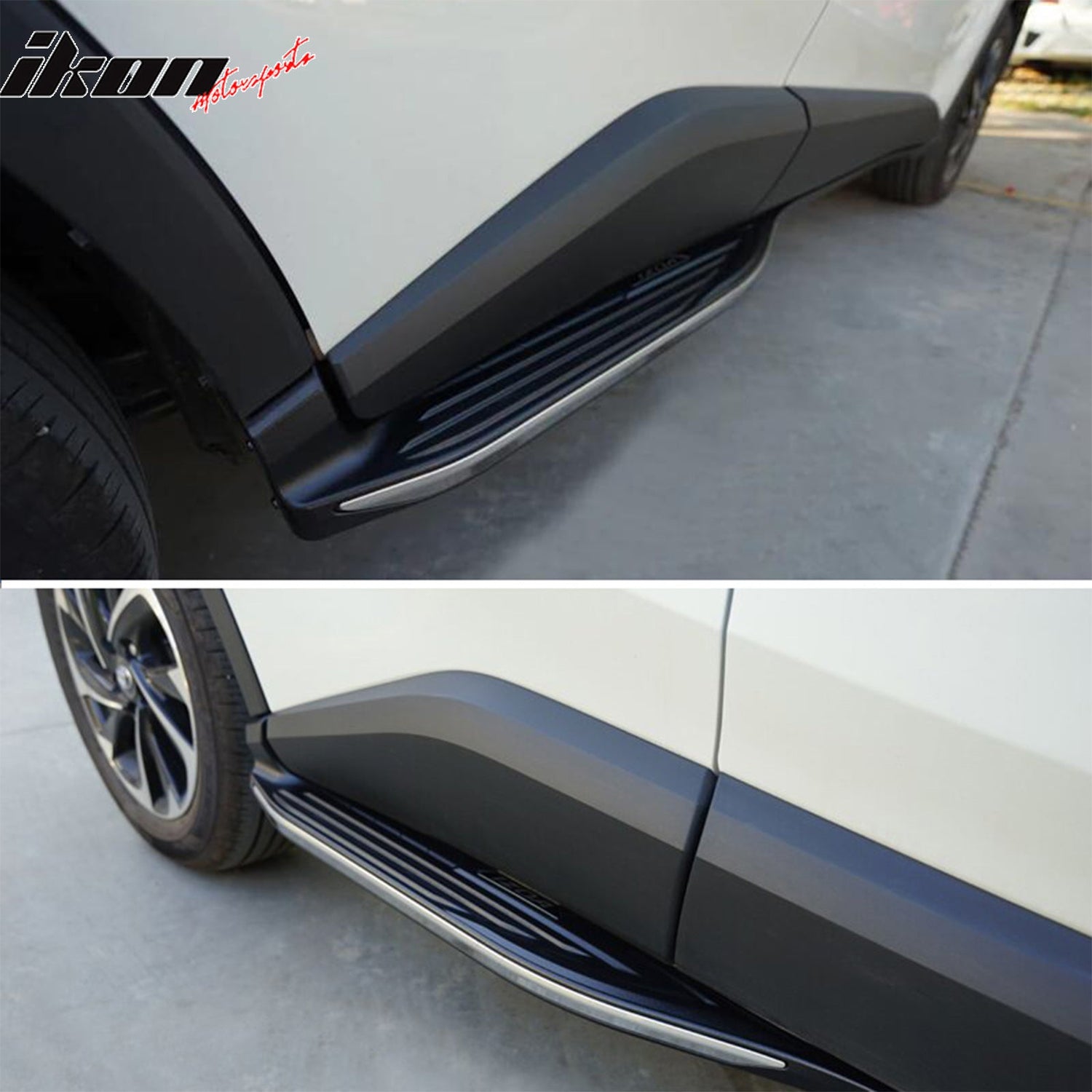 2018-2022 Toyota C-HR OE Style Black Silver Running Boards Aluminum