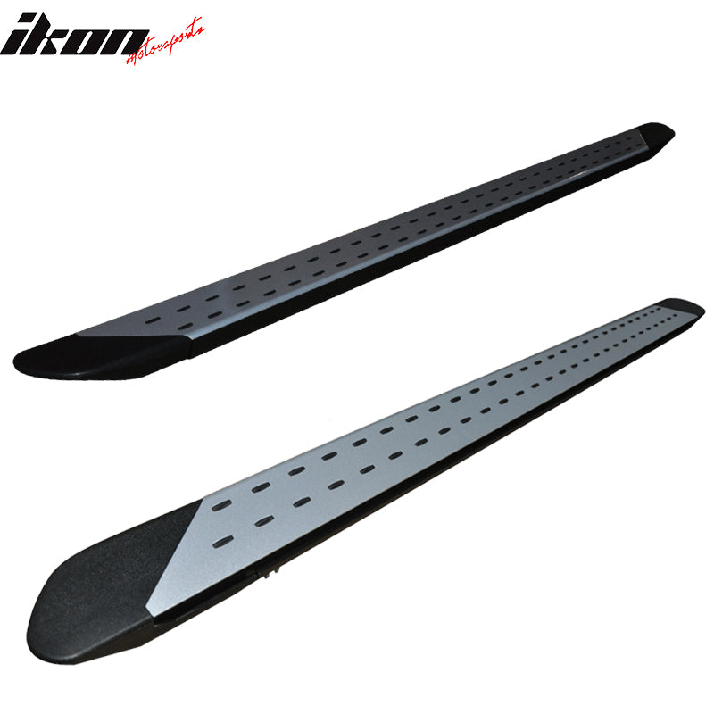 2007-2012 Toyota RAV4 OE Style Black Silver Running Board Aluminum