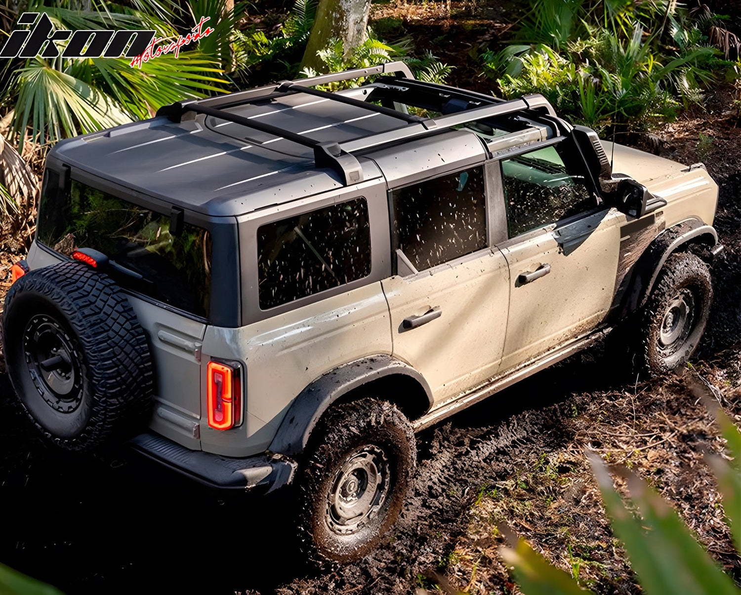 2021-2025 Ford Bronco Top Roof Rack Rails Cross Bars Aluminum