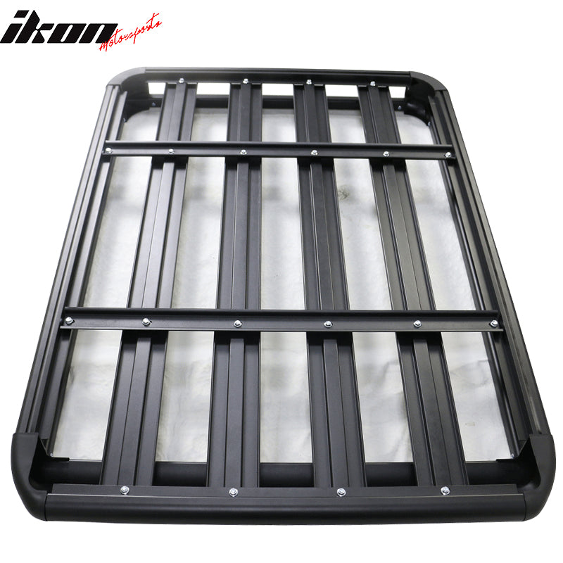 Universal Black Roof Rack Luggage Carrier W/ Cross Bar Aluminum