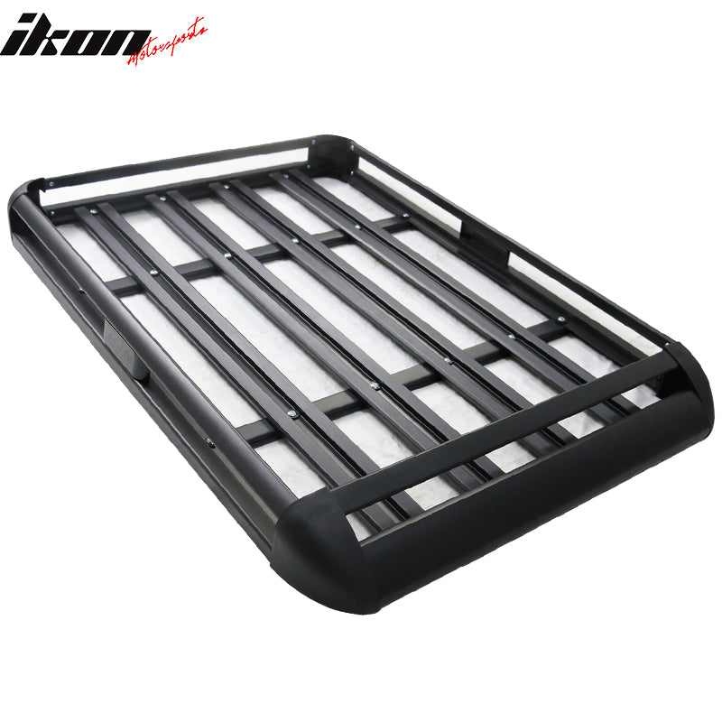 Universal Black Roof Rack Luggage Carrier W/ Cross Bar Aluminum