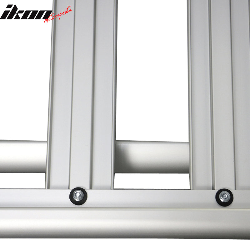 Universal Silver Roof Rack Luggage Carrier W/ Cross Bar Aluminum