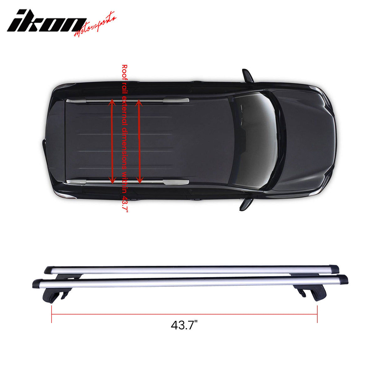 Universal SUV Roof Rack Cross Bar Cargo Luggage Carrier Aluminum