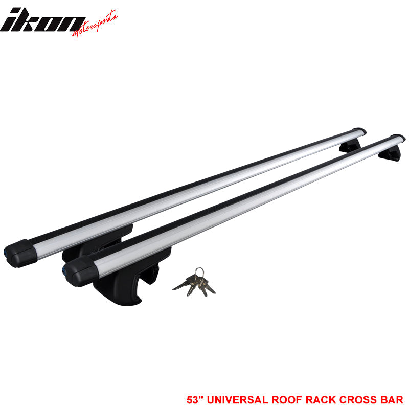 Universal CarRoof Cross Bar Luggage Cargo Carrier Rack W/Lock Aluminum