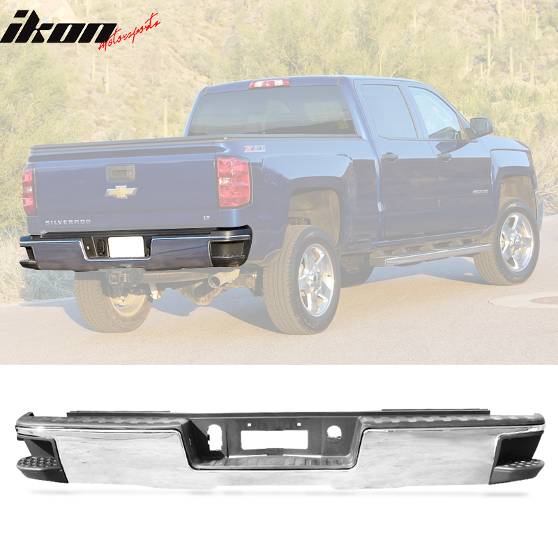 2014-2018 Silverado GMC Sierra 1500 Rear Step Bumper w/o Sensor Holes