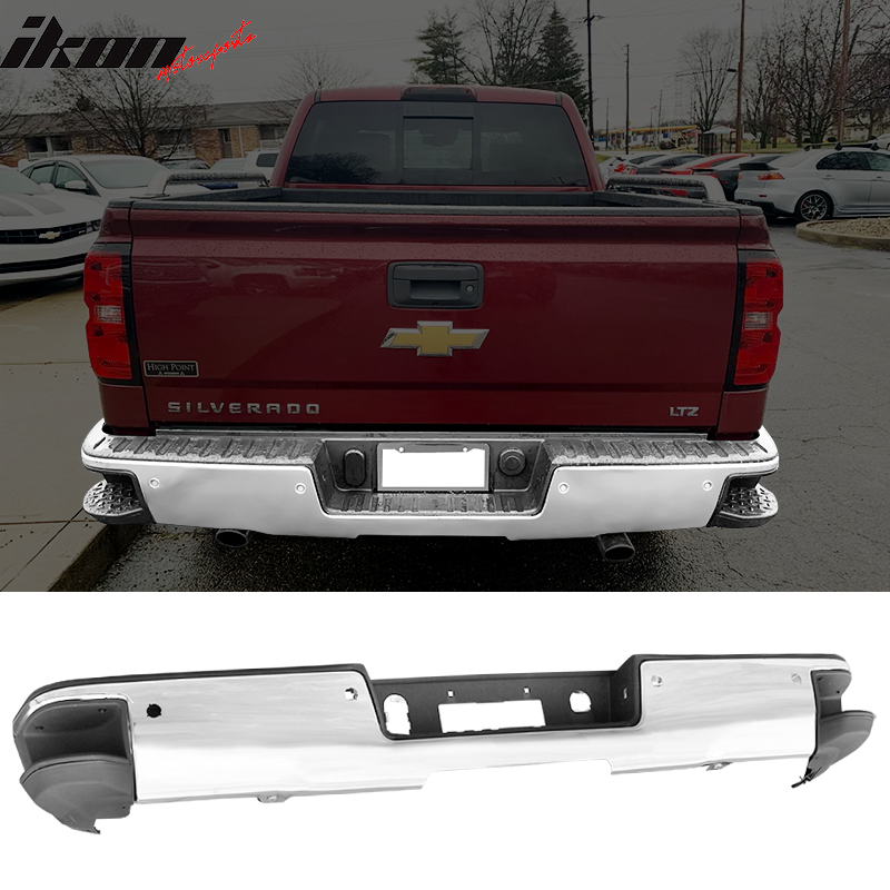 2014-2018 Silverado GMC Sierra 1500 Rear Step Bumper w/ Sensor Holes