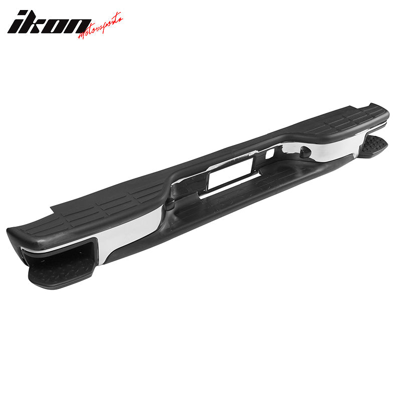 1999-2006 Chevy Silverado Sierra Chrome Black Rear Step Bumper Steel