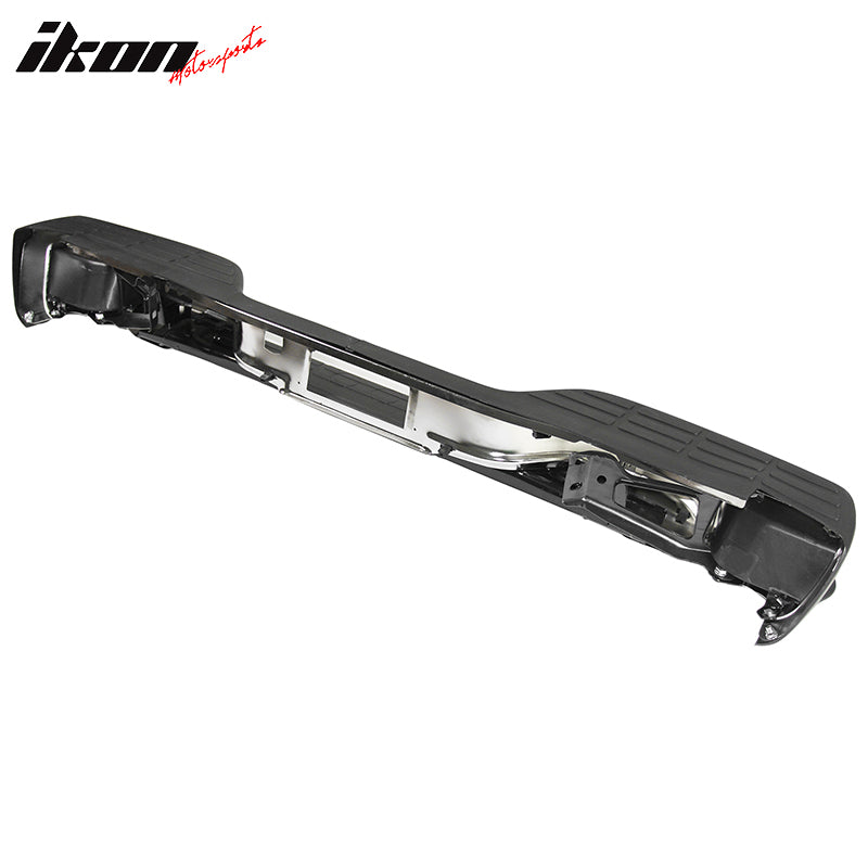 1999-2006 Chevy Silverado Sierra Chrome Black Rear Step Bumper Steel