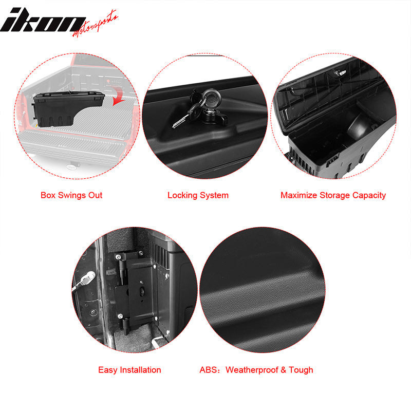 2002-2018 Ram 1500 2500 3500 Truck Bed Storage Box Driver Side ABS