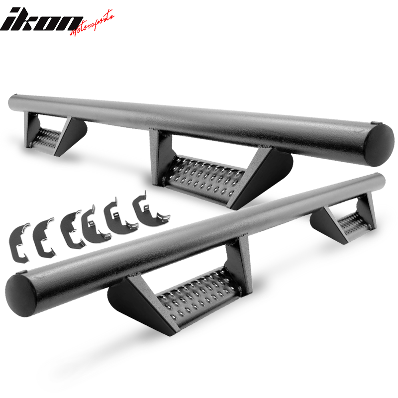 2007-2018 Chevy Silverado Crew Cab BCK Style Black Running Boards