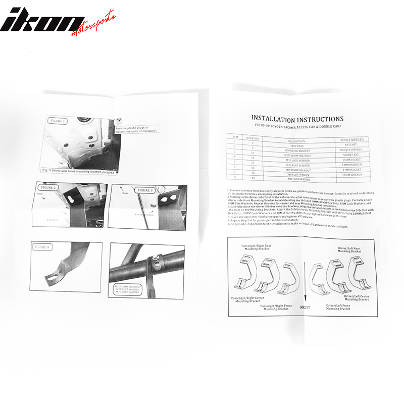 2005-2022 Toyota Tacoma Access Cab BCK Style Black Running Boards