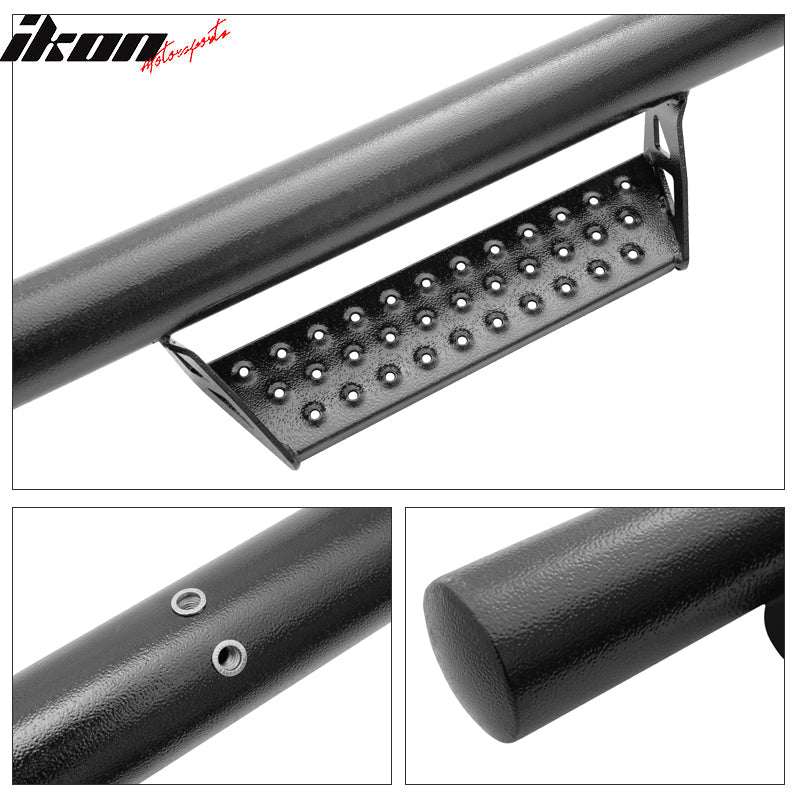 2007-2018 Chevy Silverado Crew Cab BCT Style Black Running Boards