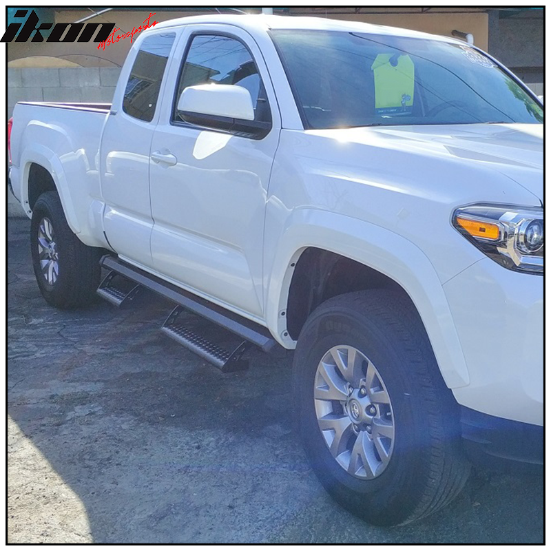 2005-2022 Toyota Tacoma Access Cab OE Style Black Running Boards Steel