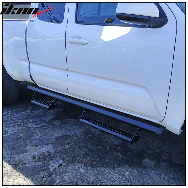2005-2022 Toyota Tacoma Access Cab OE Style Black Running Boards Steel