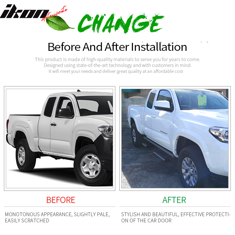 2005-2022 Toyota Tacoma Access Cab OE Style Black Running Boards Steel