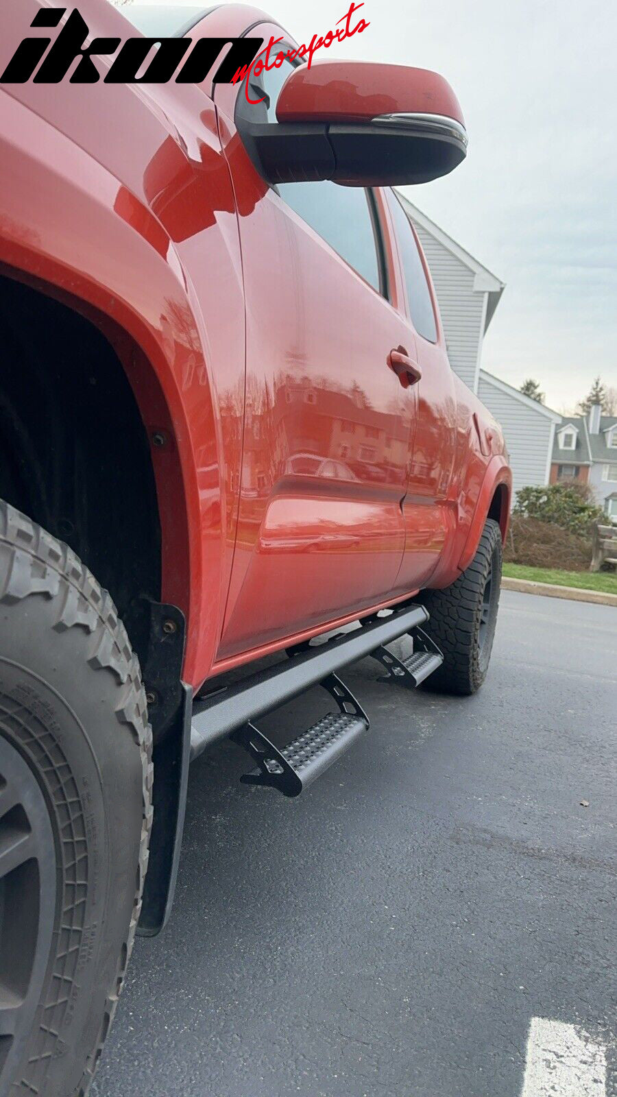 2005-2022 Toyota Tacoma Access Cab OE Style Black Running Boards Steel