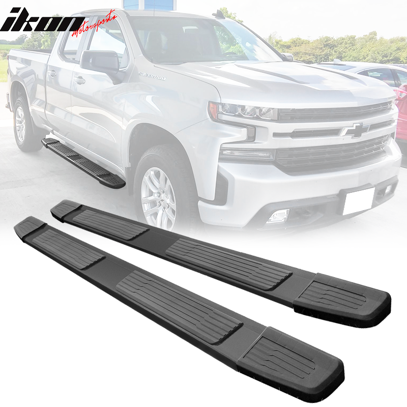 2019-2024 Chevy Silverado Sierra 1500 OE S6 Style Black Running Boards