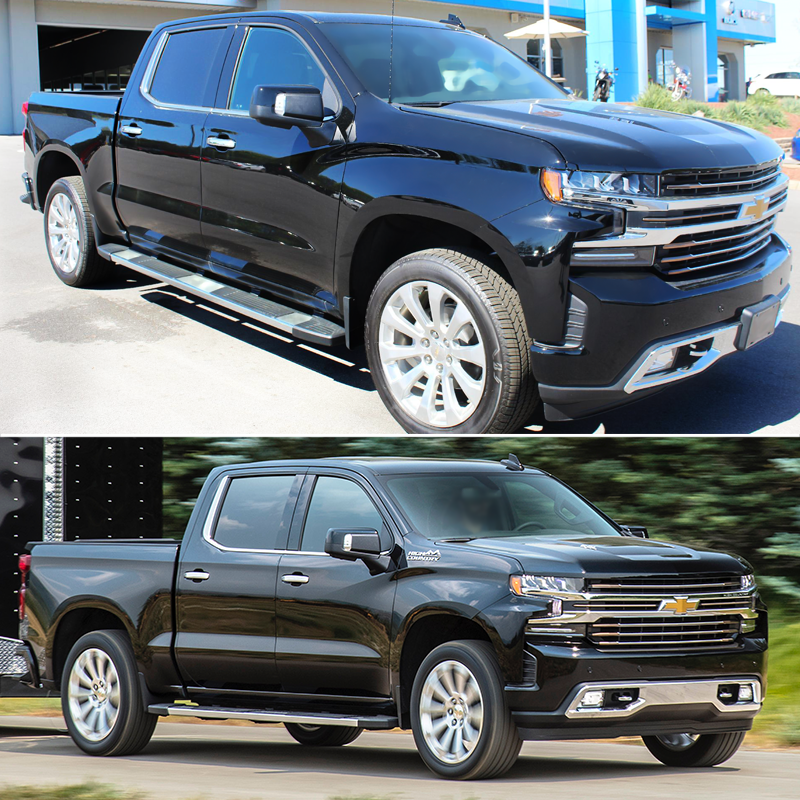 2019-2024 Chevy Silverado Sierra 1500 OE S6 Style Black Running Boards