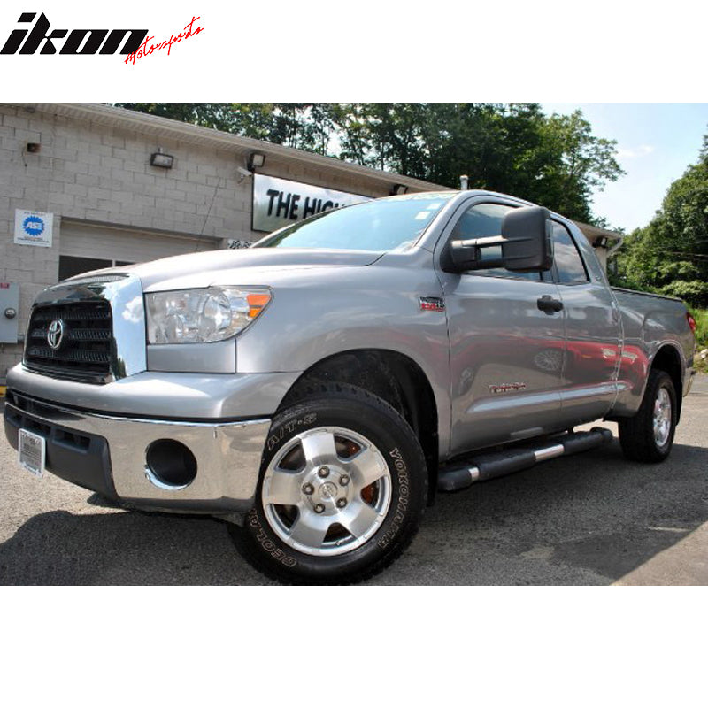 2007-2021 Toyota Tundra Double Cab OE Silver Running Boards Aluminum