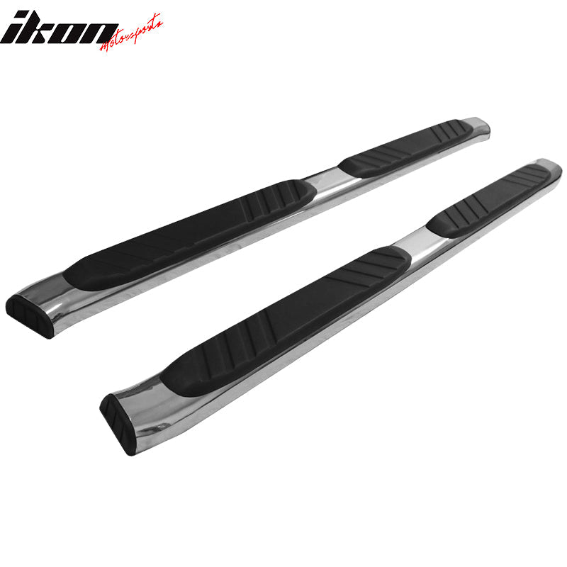 2004-2014 Ford F150 Extended Cab OE Silver Black Running Board Steel