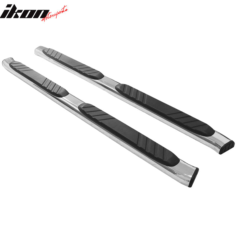 2004-2014 Ford F150 Extended Cab OE Silver Black Running Board Steel