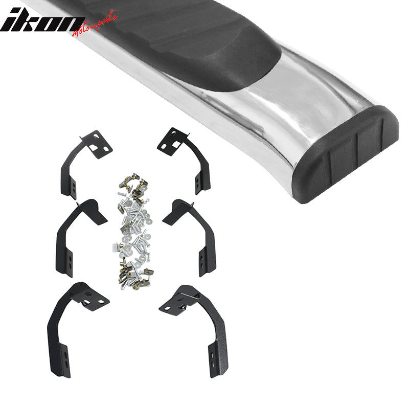 2004-2014 Ford F150 Extended Cab OE Silver Black Running Board Steel