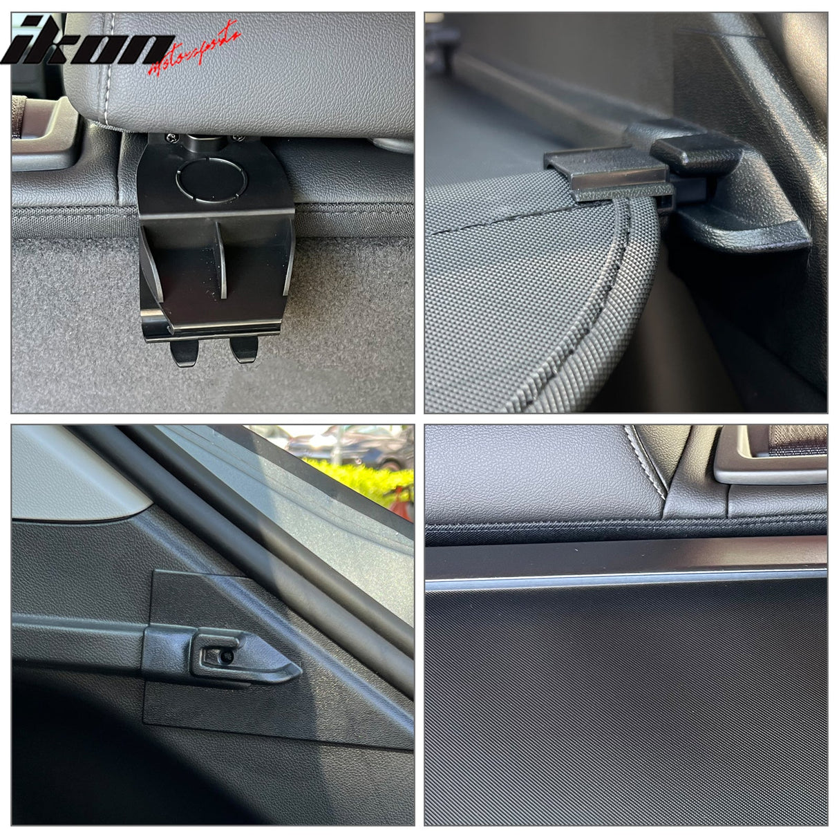 2024-2025 Chevrolet Trax Black Retractable Rear Trunk Cargo Cover Canv