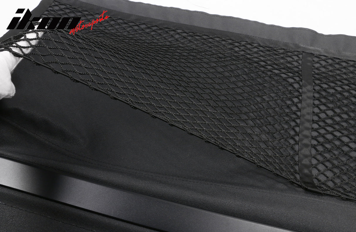 2016-2019 Smart EQ Fortwo 2DR Black Rear Cargo Cover PVC Aluminum Rod