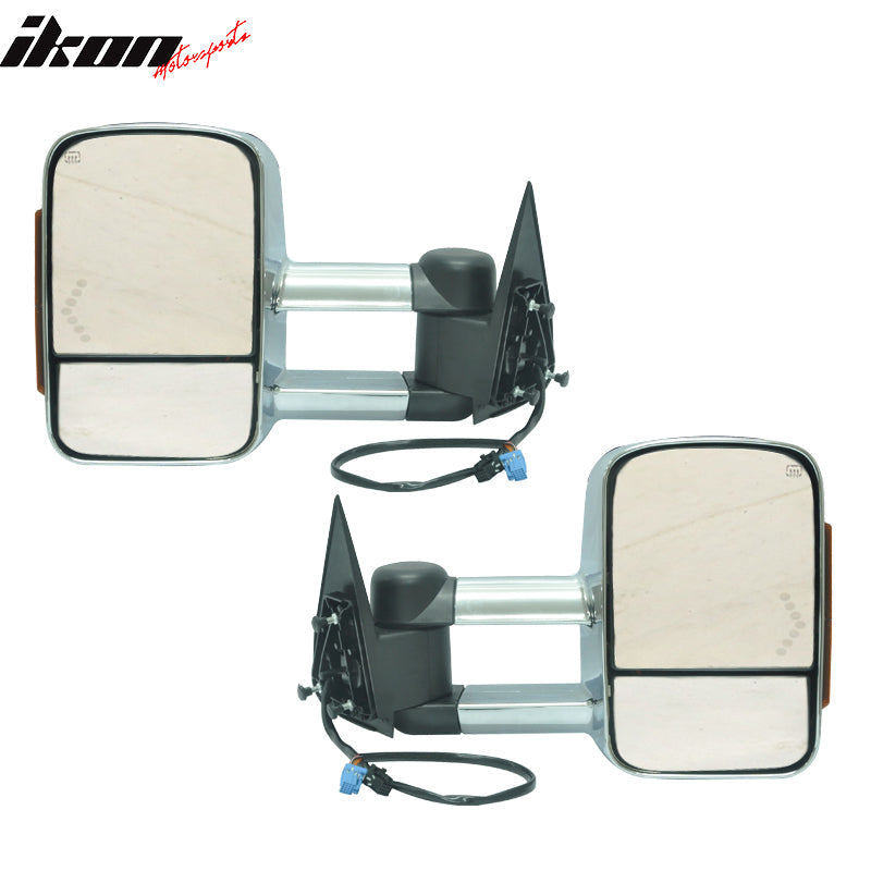 2003-2007Â Silverado Towing Mirrors Power Heated Signal Light Chrome