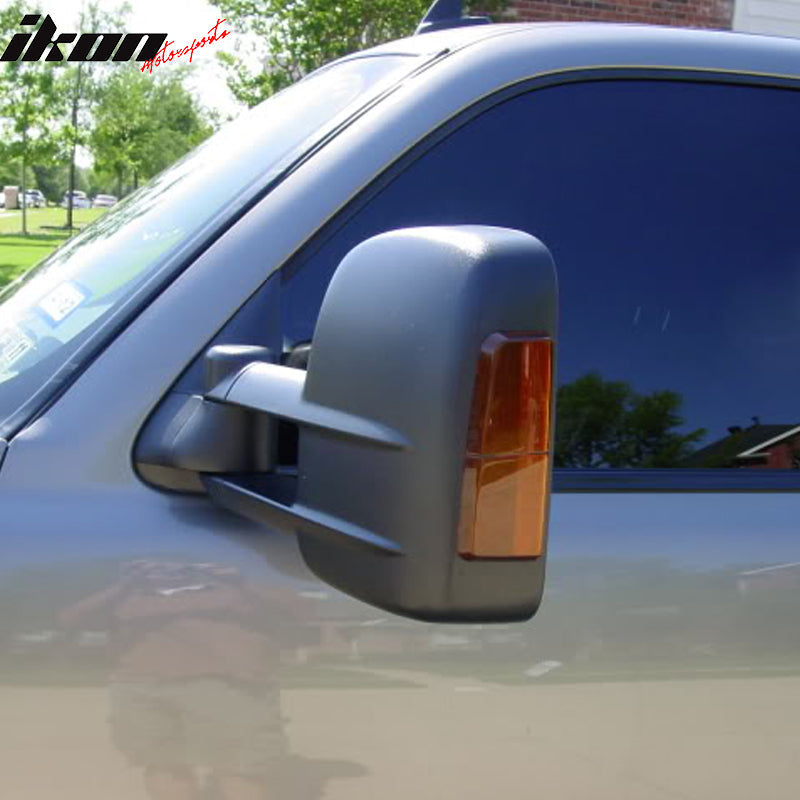 2007-2014Â Silverado Sierra Tow Mirrors Power Heated Signal Light Set