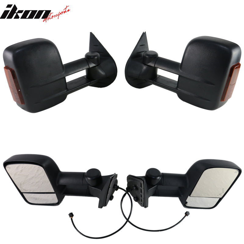 2007-2014Â Silverado Sierra Tow Mirrors Power Heated Signal Light Set