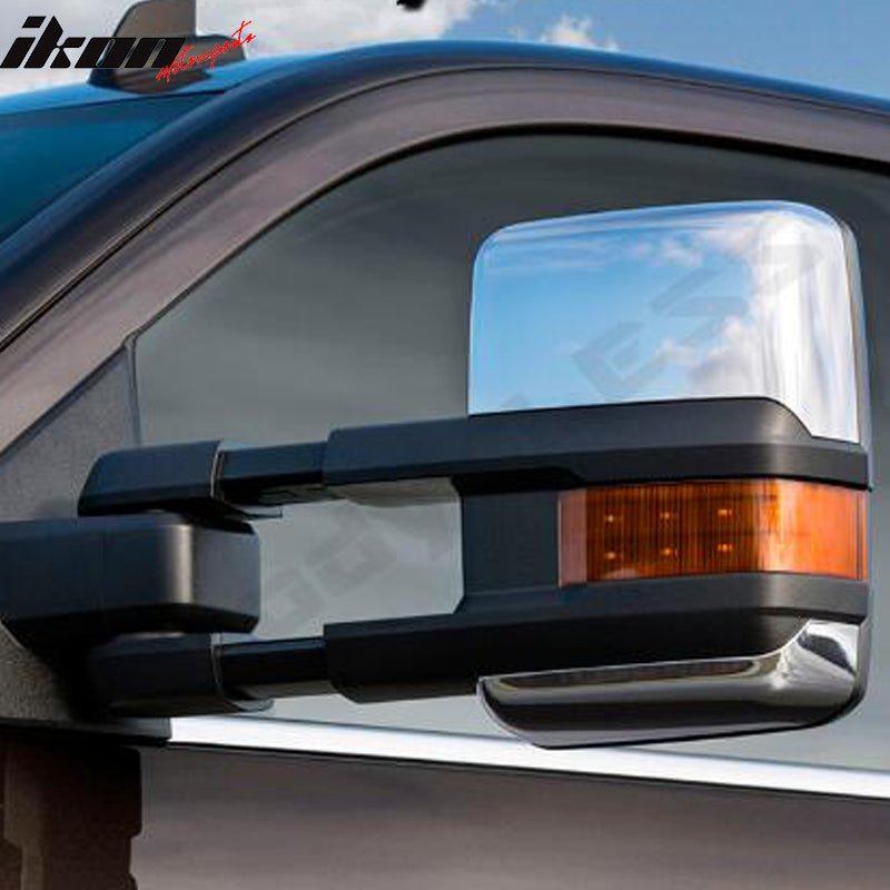 1988-1998 C1500 Tow Mirrors Power Turn Signal Arrow Lamp Chrome