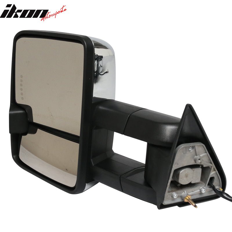 1988-1998 C1500 Tow Mirrors Power Turn Signal Arrow Lamp Chrome