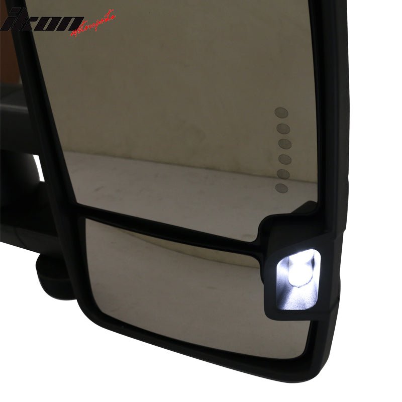 1988-1998 C1500 Tow Mirrors Power Turn Signal Arrow Lamp Chrome