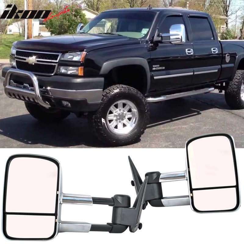 1999-2007Â Silverado Sierra Rear View Towing Mirror Manual Housing