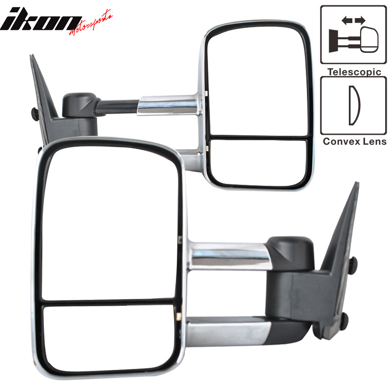 1999-2007Â Silverado Sierra Rear View Towing Mirror Manual Housing