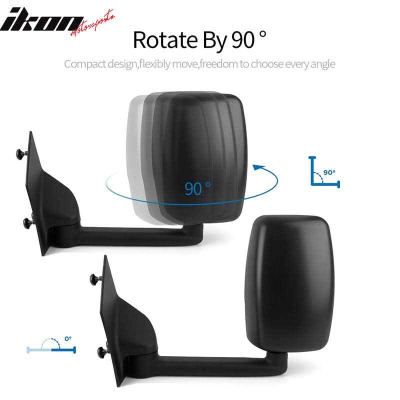 2003-2017Â Chevy Express GMC Savana Side View Tow Mirrors Textured