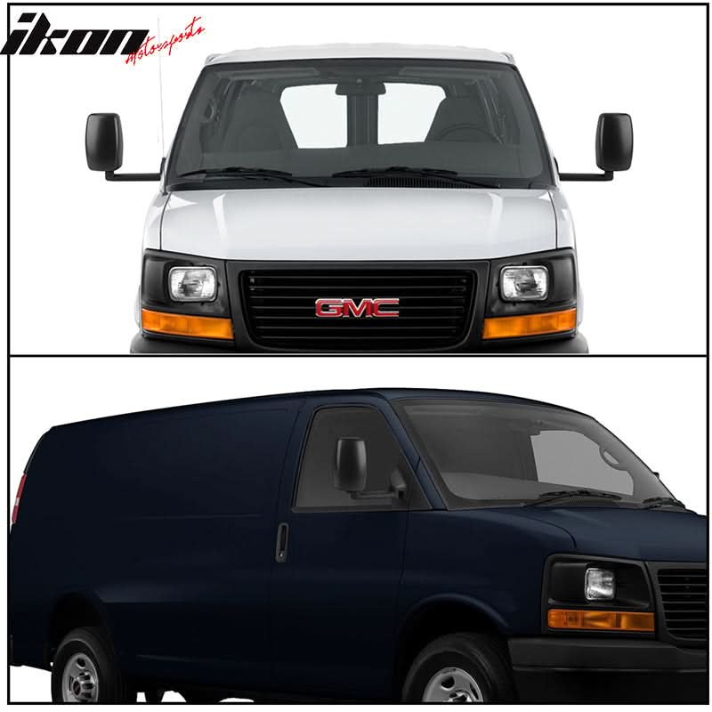 2003-2017Â Chevy Express GMC Savana Side View Towing Mirror Textured